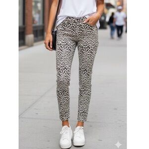 Tinseltown Leopard Print Skinny 5 Pocket Pants Womens Size 9
